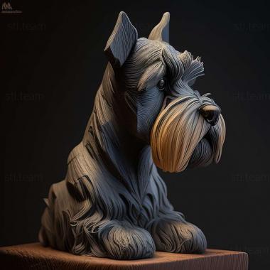 3D model Zwergschnauzer dog (STL)